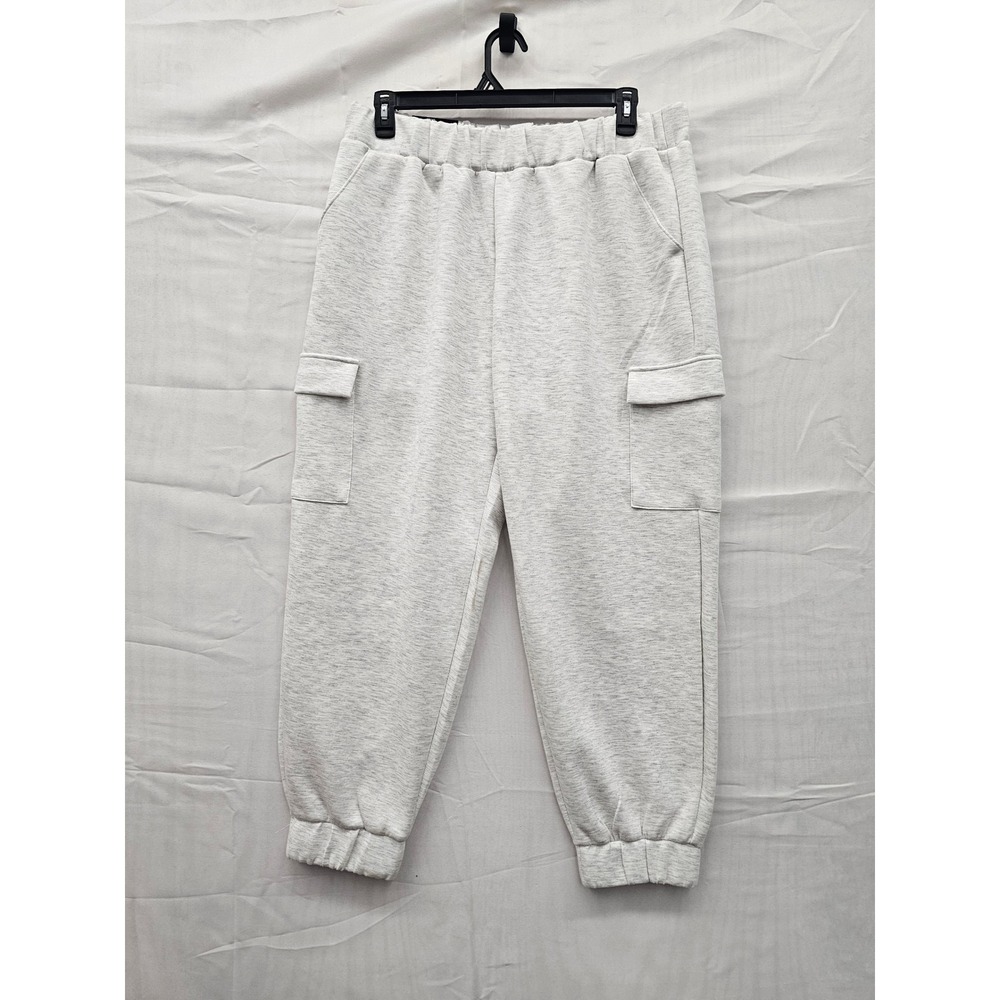 Express Womens Light‎ Grey Heather Cargo Jogger Sweatpants XL NWT EX011983
